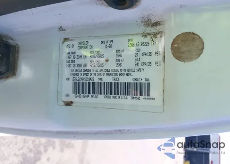 1999 Dodge Dakota Slt/Sport из США, поврежденный, VIN 1B7GL22X0XS193423